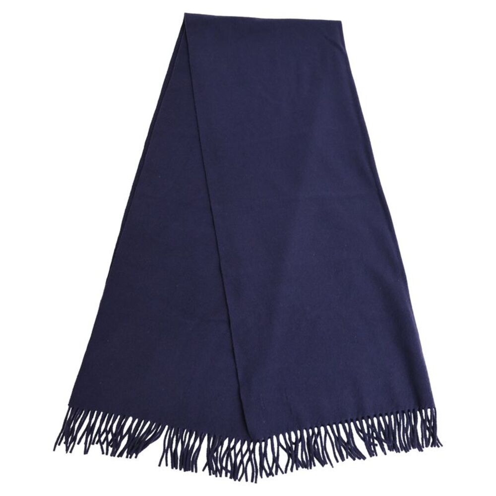 Acne Studios Fringed Scarf in Navy Blue Wool